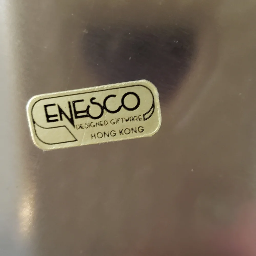 Vintage Enesco Santa Coaster Set Tin